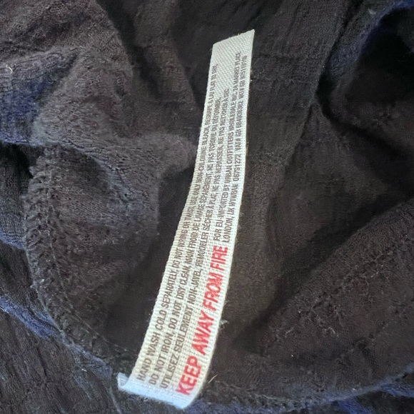 Free People Beach Black Dress Deep V Side bottom
slits Cutouts Sz Small - Picture 8 of 12